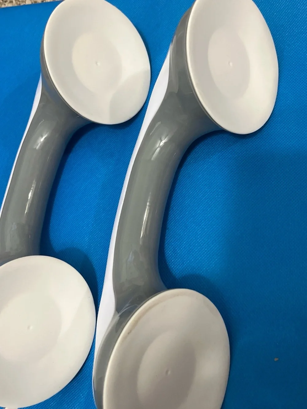 White and Gray Suction Grab Bars - Bathroom Safety Handle NWT